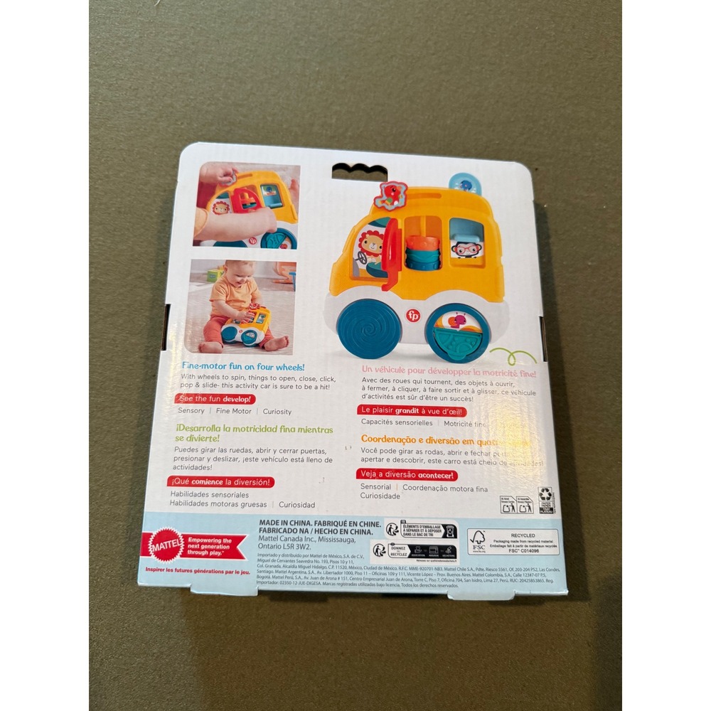 Fisher-Price Animal Friends Discovery Car Baby Activity Toy Yellow HJR15 6M+
